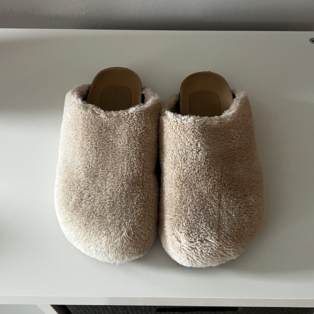 Cozy furry clogs